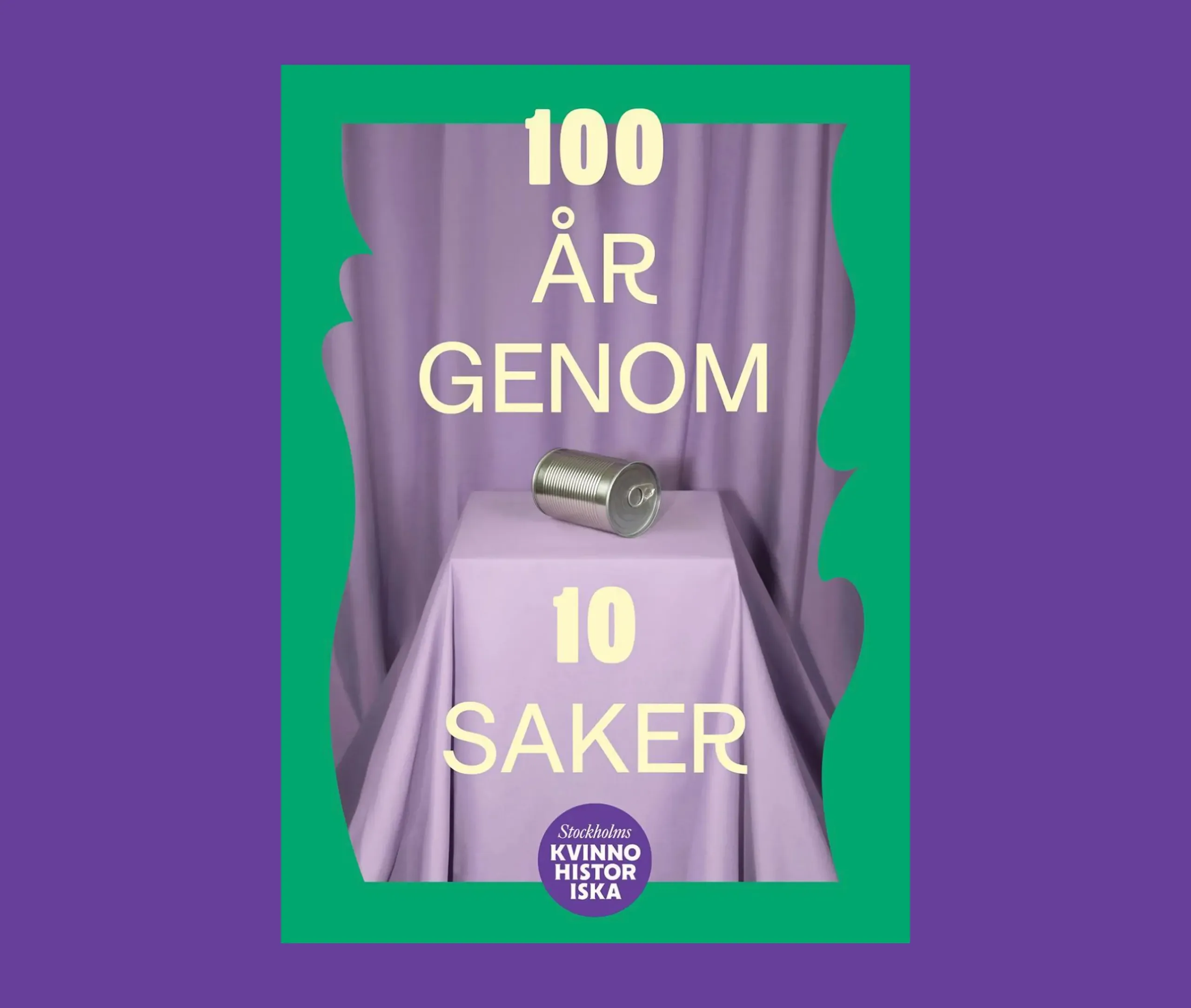 Kvinnohistoriska utställning - Dekorativ bild på burk