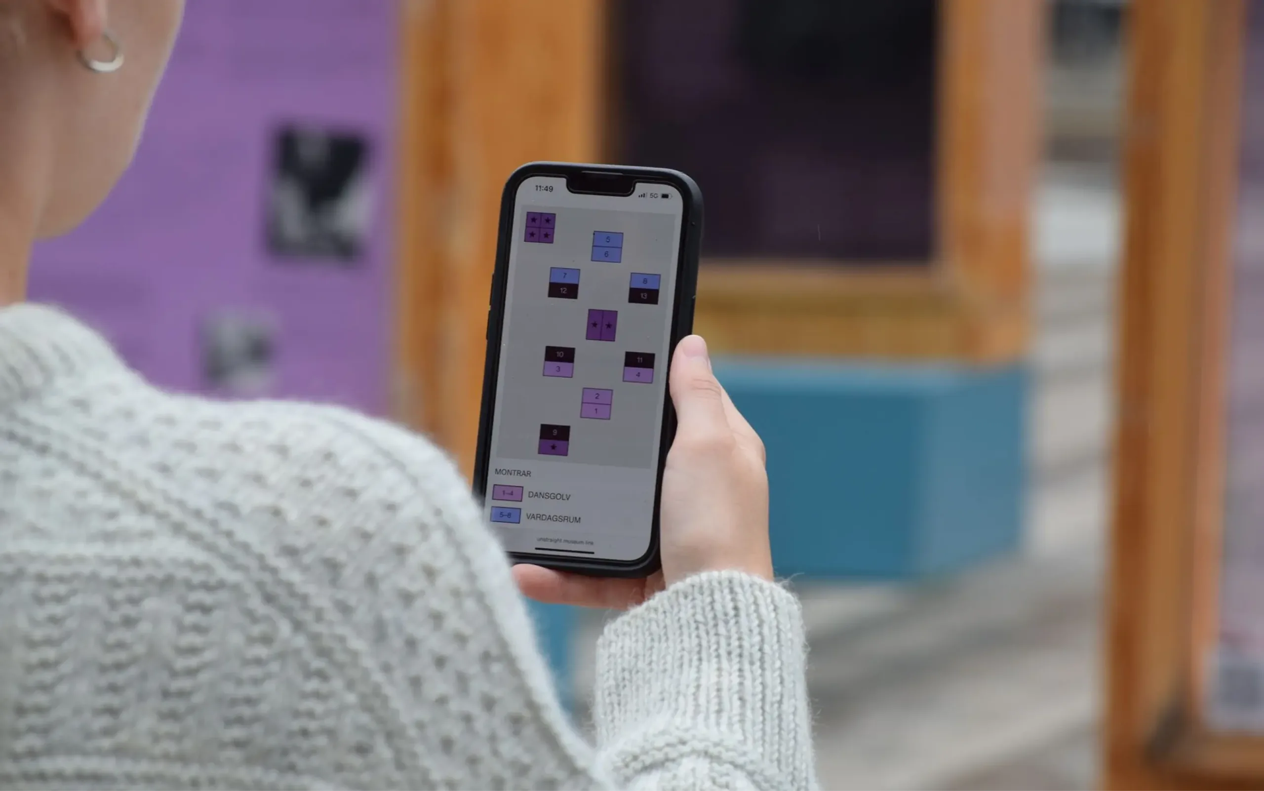 Mobil med överblick över montrar
